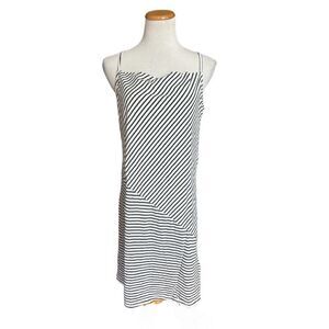 NWT Womens Mae Square Neck Contrast Stripe Tank Jersey Knit  Dress - Sz S